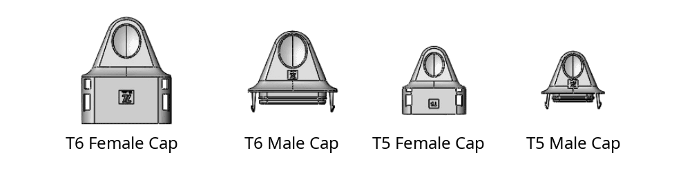 T‑series waterproof cable caps