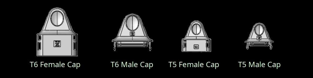 T‑series waterproof cable caps